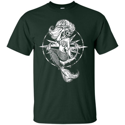 Mermaid Lover T-shirt Skull Mermaid Forest