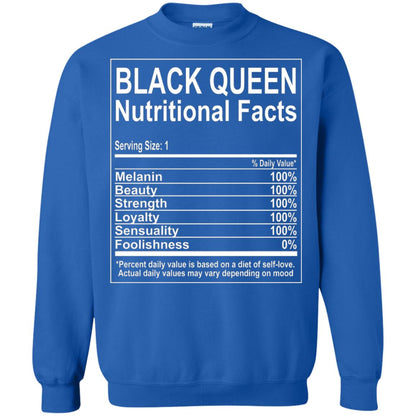 Black Queen Nutritional Facts T-shirt Self Love Royal