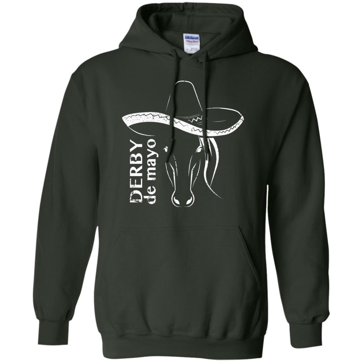 Derby De Mayo Sombrero Horse Race Shirt Forest Green