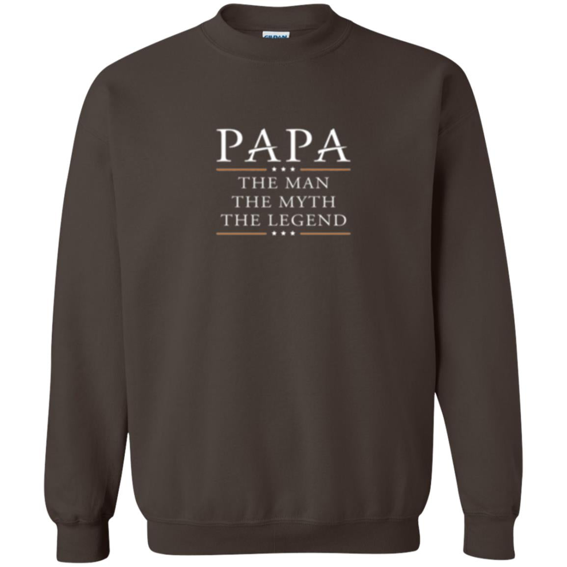 Family T-shirt Papa The Myth The Legend Dark Chocolate