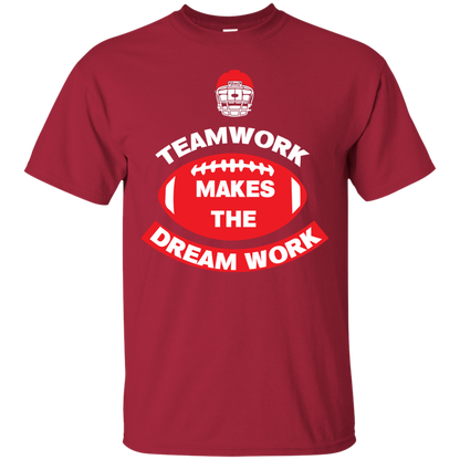 Football T-shirt TeamWork Makes The Dreamwork Cardinal