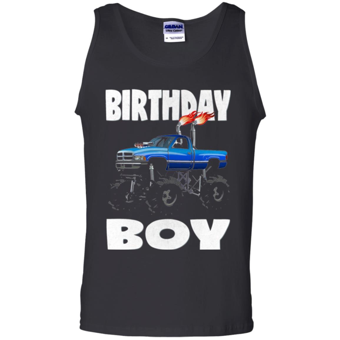 Monster Truck T-shirt Birthday Boy Vintage Black