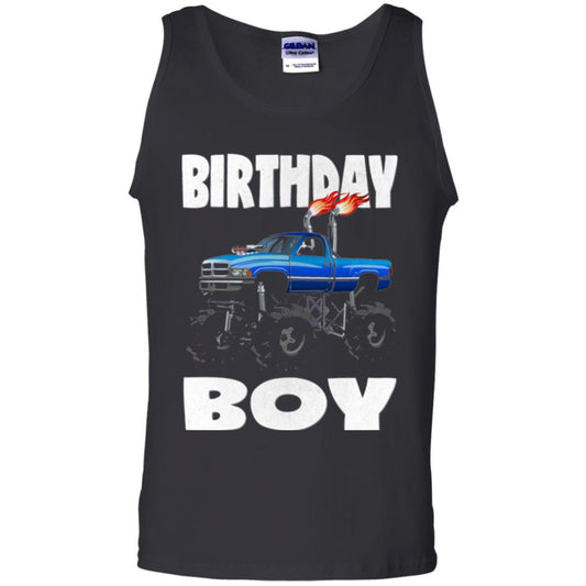 Monster Truck T-shirt Birthday Boy Vintage Black