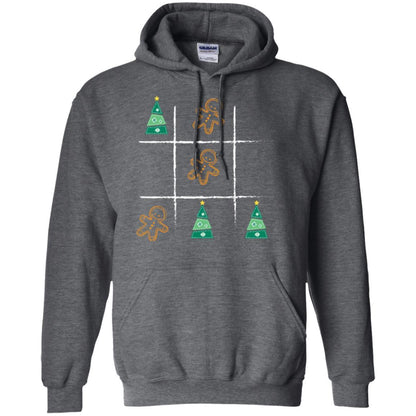Christmas T-shirt Tic Tac Toe Board Game Dark Heather