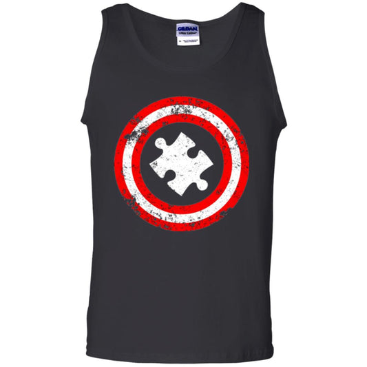 Autism Awareness T-shirt Captain Autism Superhero Black