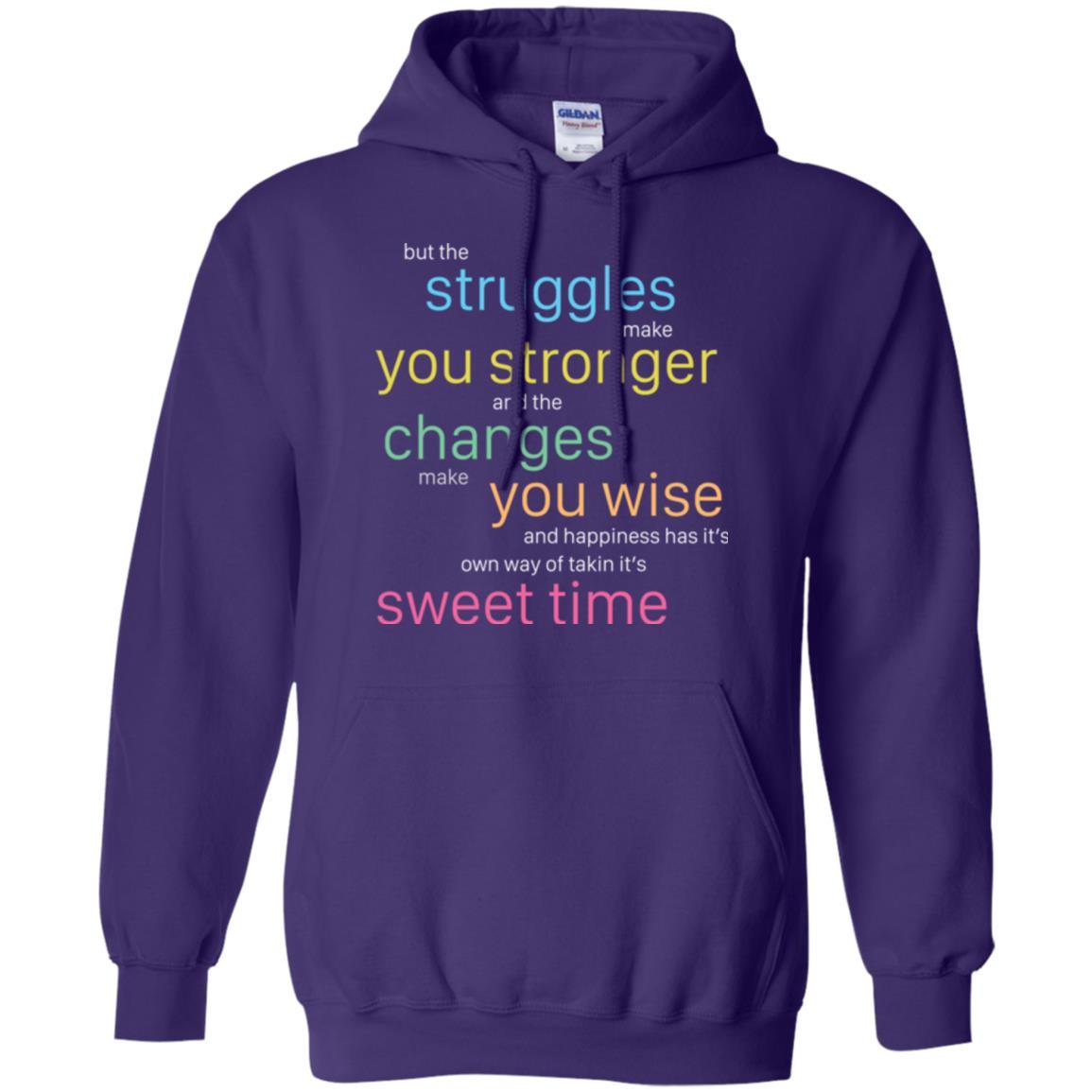 But The Struggles Make You Stronger And The Changes Make You Wise And Happiness T-shrit Purple