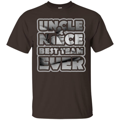 Uncle And Niece Best Team Ever Shirt For Uncle Or Niece Dark Chocolate