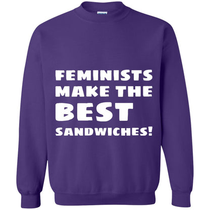 Feminists Make The Best Sandwiches Conversation T-shirt Purple