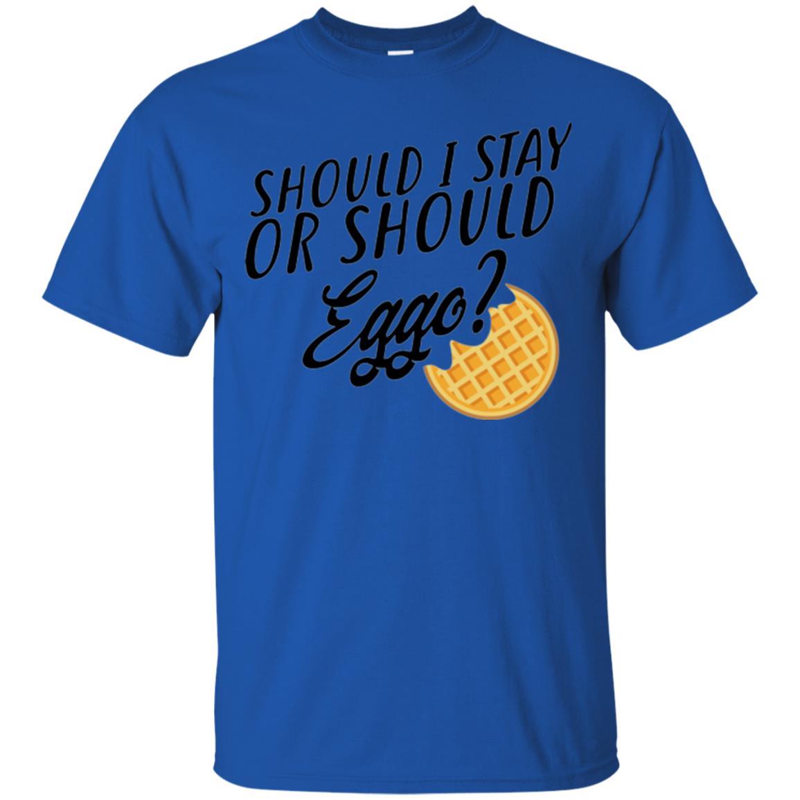 Waffle T-shirt Should I Stay Or Should Eggo T-shirt Royal