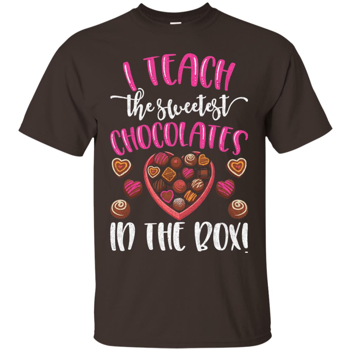 Sweetest Chocolates In The Box Teacher Valentines Day T-shirt Dark Chocolate