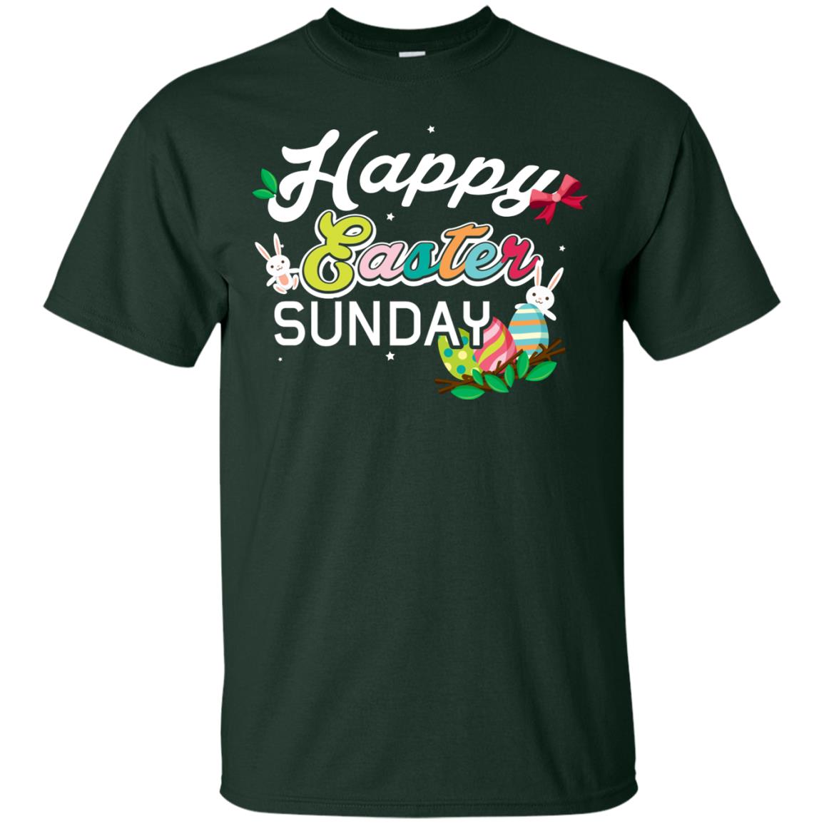 Christian T-shirt Happy Easter Sunday Forest