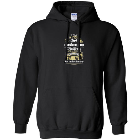 April Birthday Shirt Im A April Girl I Was Born With My Heart Black