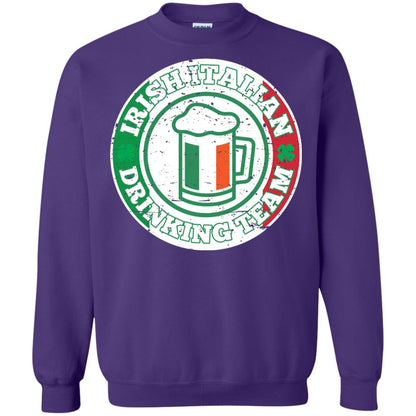 Irish Italian Drinking Team Italy Flag St Patrick_s Day T-shirt Purple