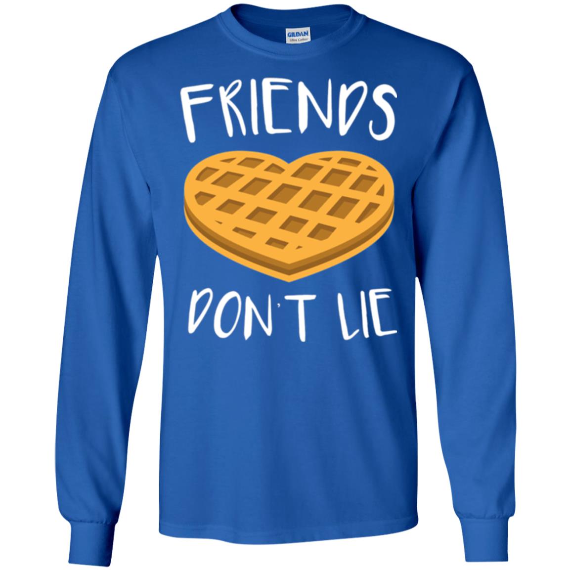 Funny Waffle T-shirt Friends Don_t Lie Royal