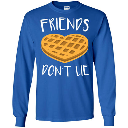 Funny Waffle T-shirt Friends Don_t Lie Royal