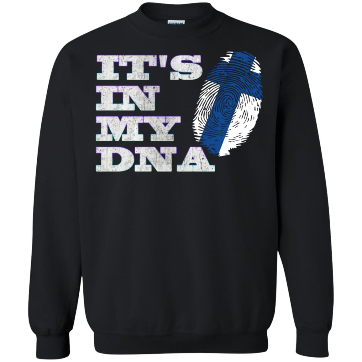 It's In My Dna Finnish Finland Flag Shirt Black