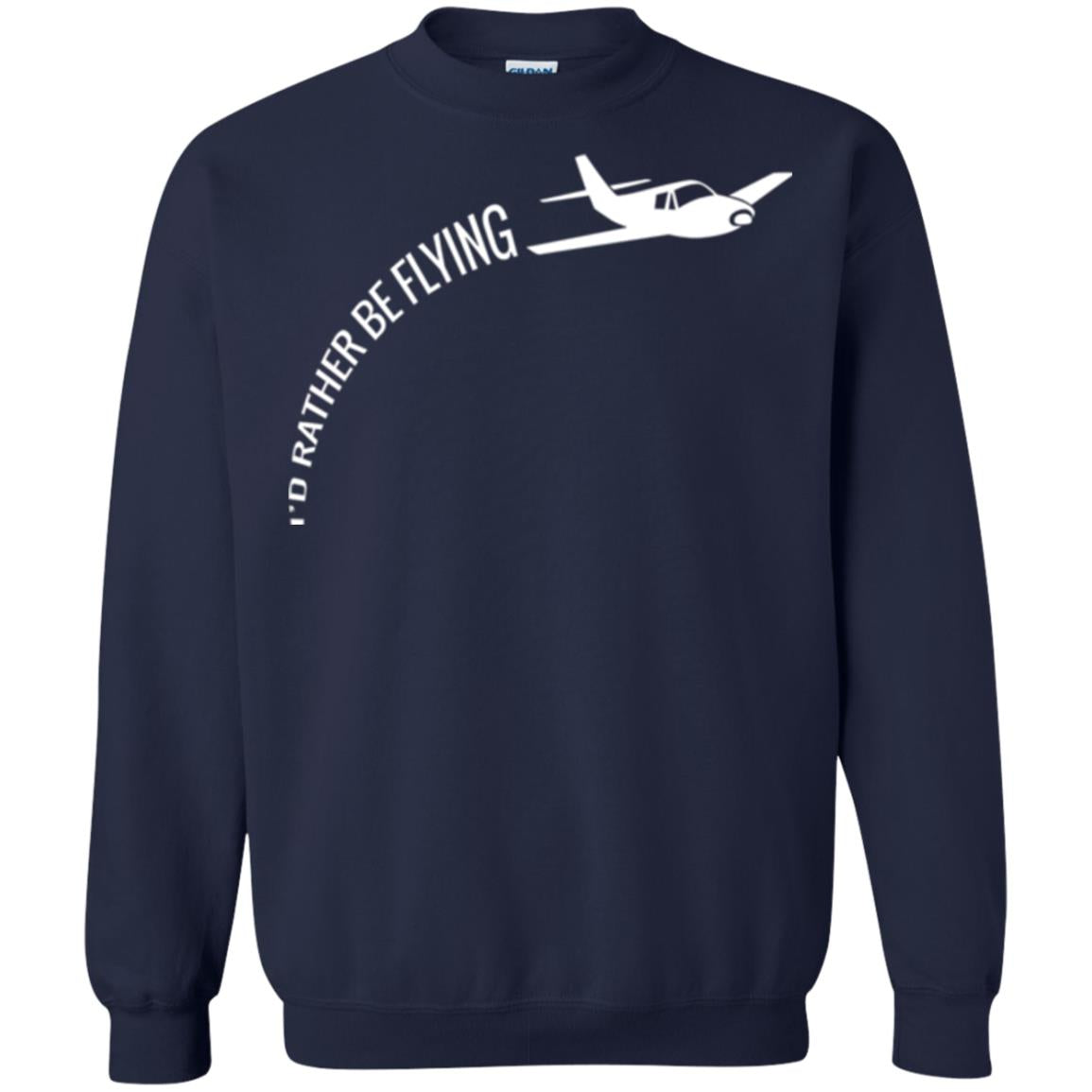 Airplane Pilot T-shirt I_d Rather Be Flying Navy