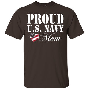 Proud U.s. Navy Mom Heart T-shirt