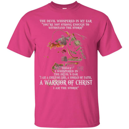 Warrior T-shirt I Am A Child Of God A Woman Of Faith T-shirt Heliconia