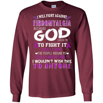 Fibromyalgia Awareness Shirt I Will Fight Against Fibromyalgia Maroon