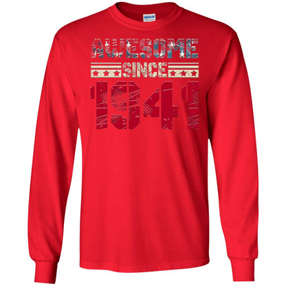 Awesome Since Legends Born In 1941 77 Years Old Birthday Shirt For Dad Or Papa Red