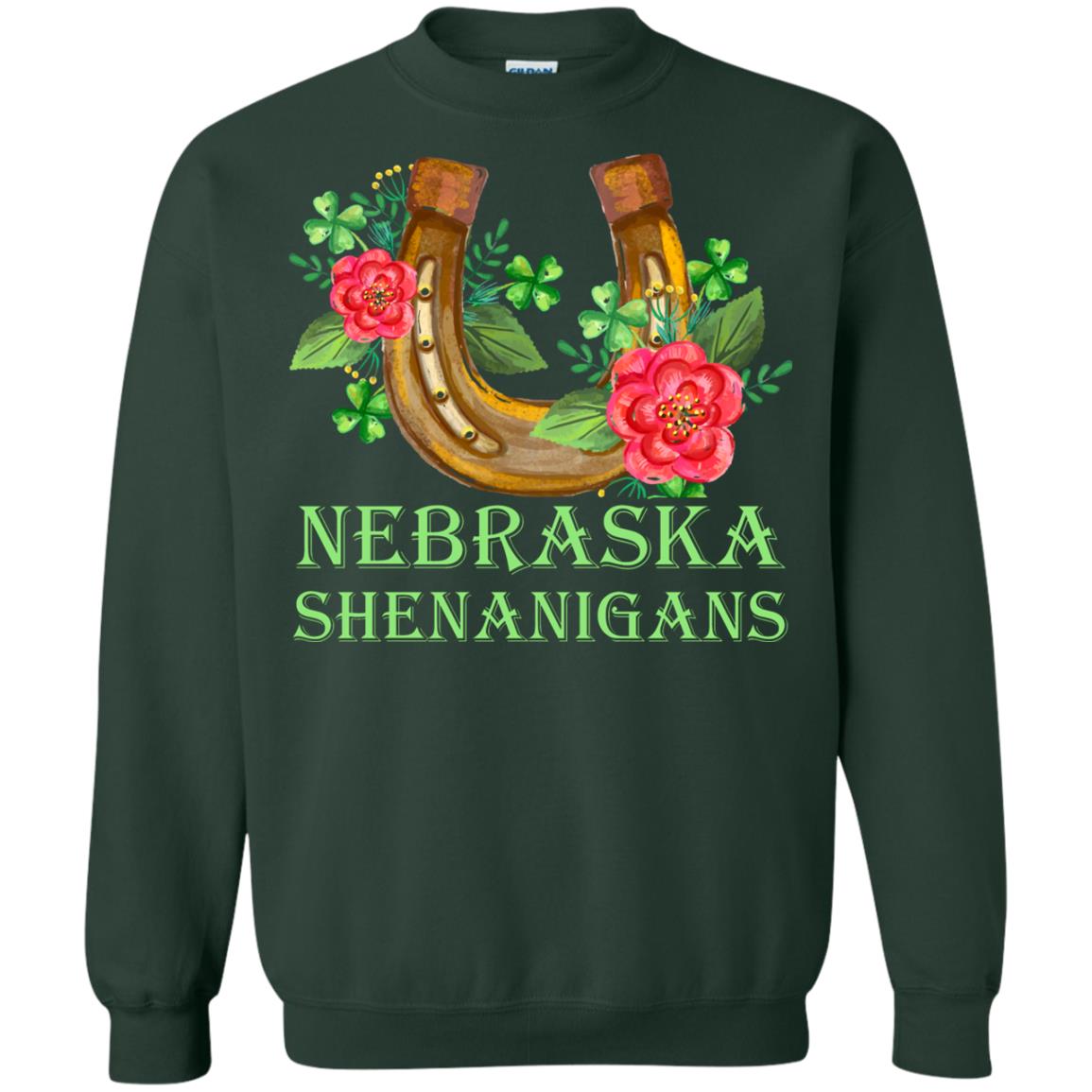 Horse Lover T-shirt Nebraska Shenanigans Forest Green