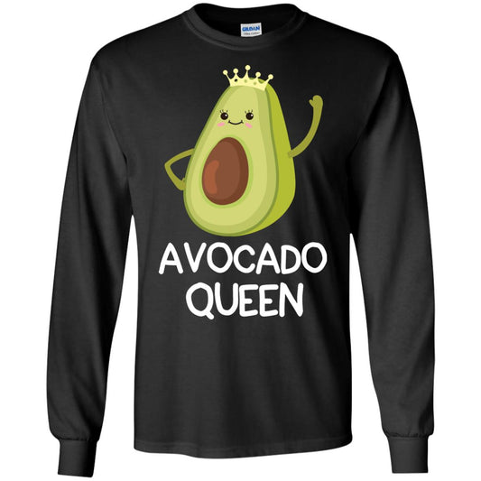 Avocado Queen Vegetarian Shirt For Girls Black