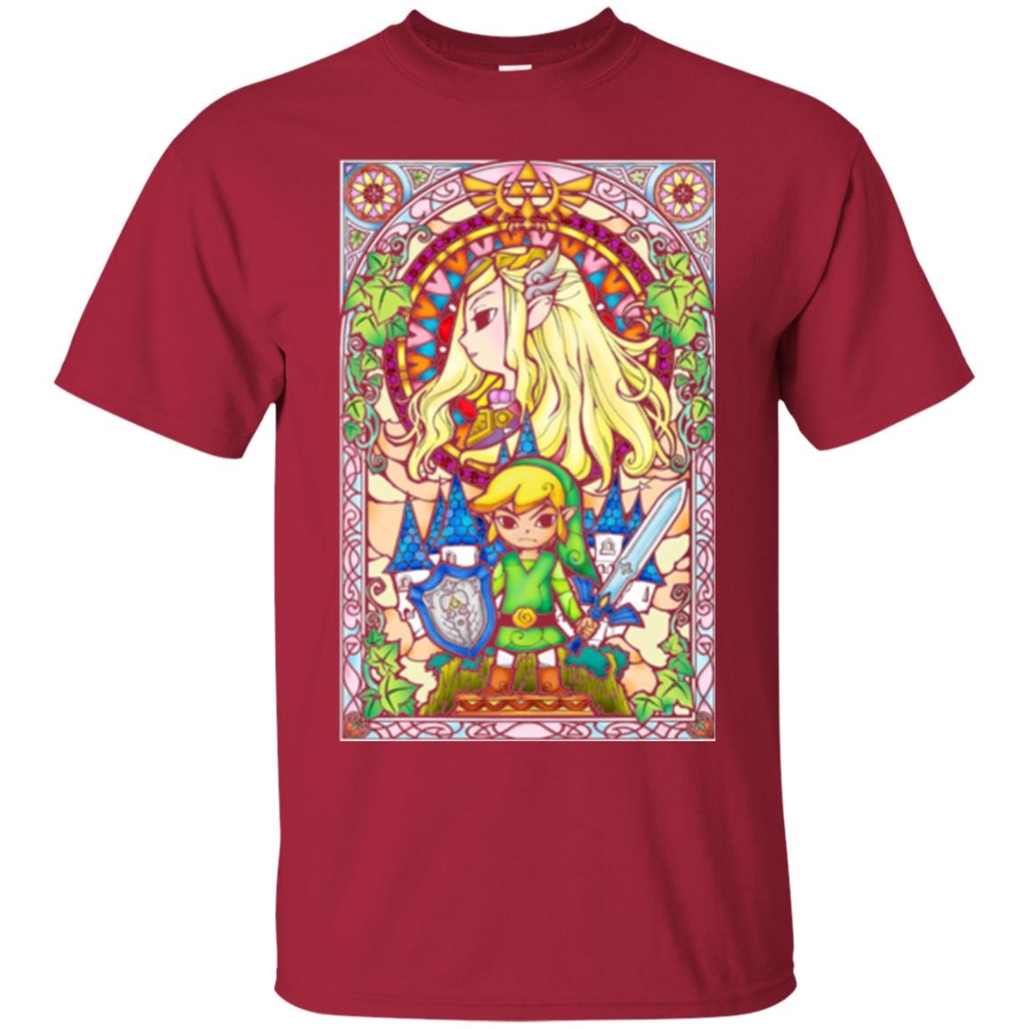 Nintendo Zelda Link T-shirt The Princess Stained Glass Cardinal