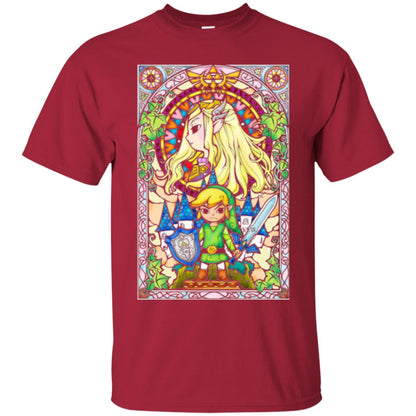 Nintendo Zelda Link T-shirt The Princess Stained Glass Cardinal