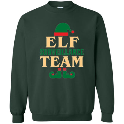 Christmas T-shirt Elf Surveillance Team T-shirt Forest Green
