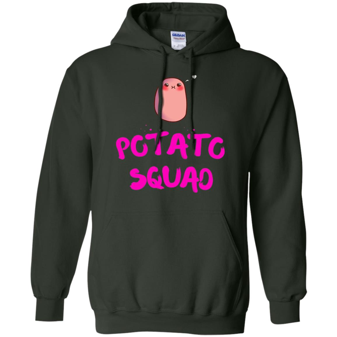 Cute Potato Squad T-shirt I Love Potato Forest Green
