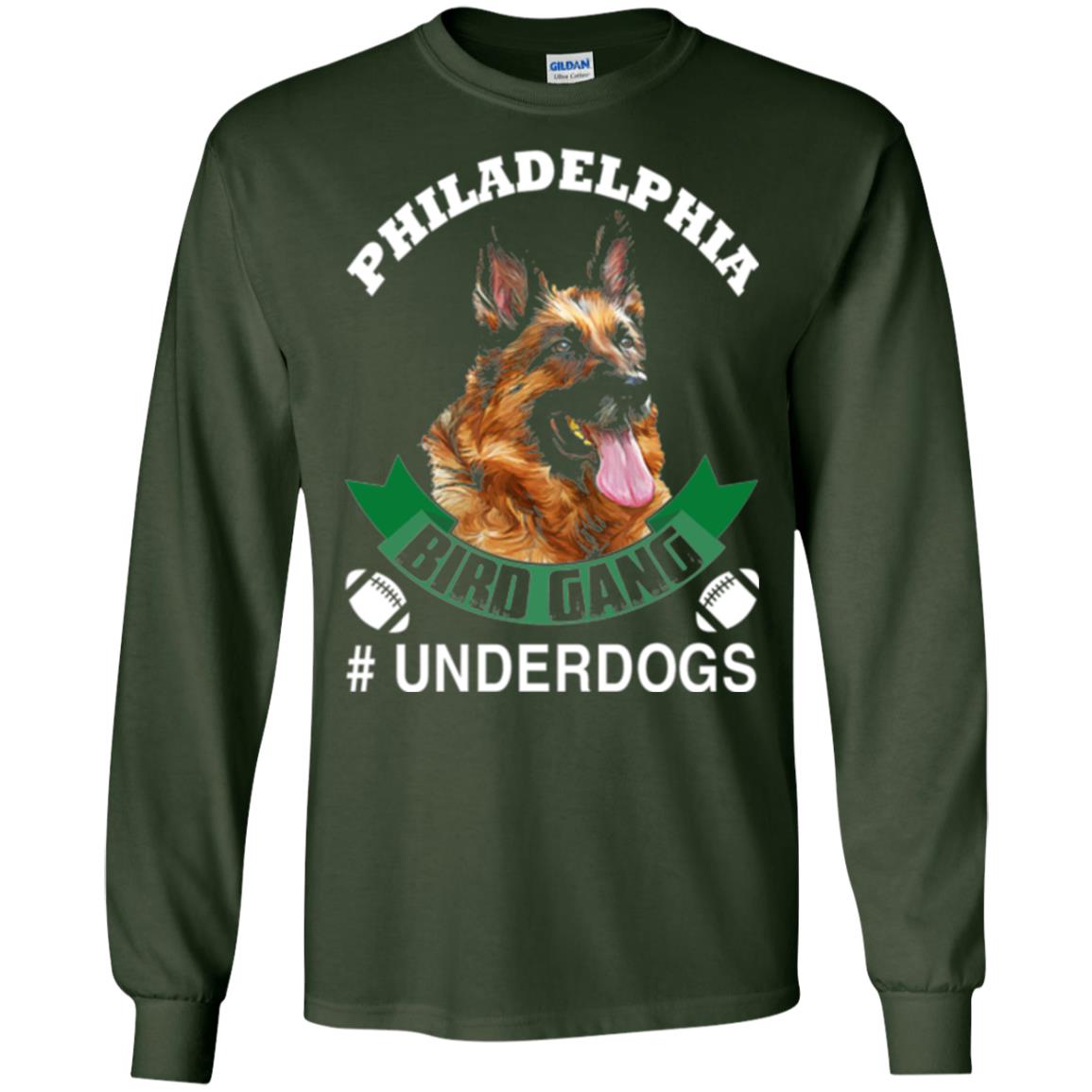 Football Lover T-shirt Philadelphia Bird Gang Underdogs 2018 Forest Green
