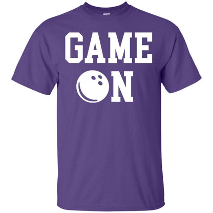 Bowler T-shirt Game On Bowling T-shirt Purple