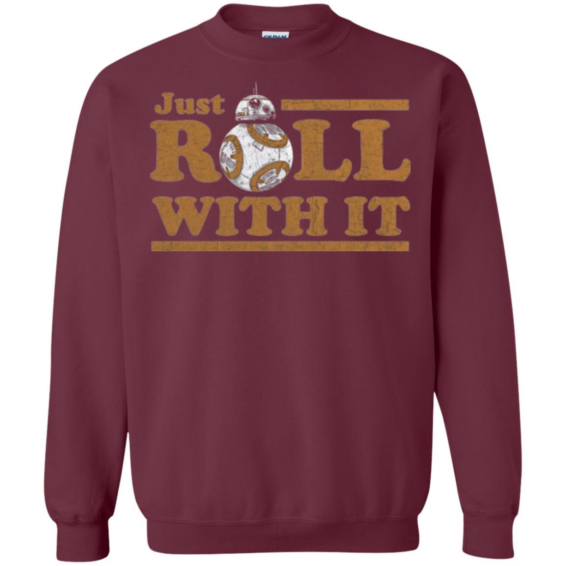 Movie T-Shirt Just Roll With You Maroon