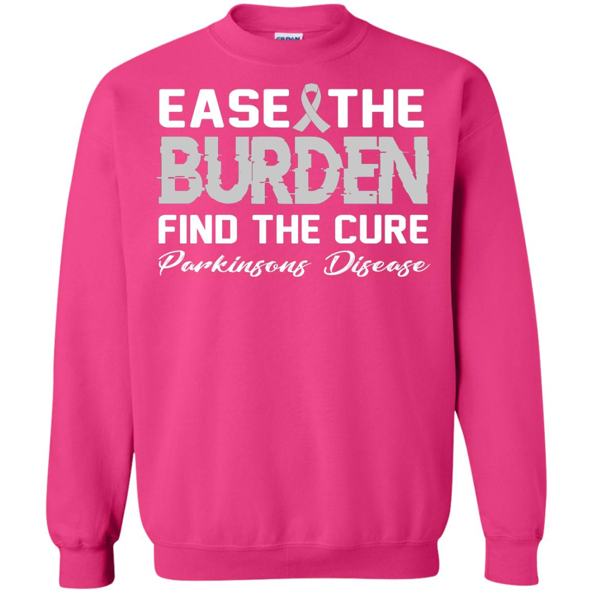 Ease The Burden Find The Cure Parkinson's Awareness T-shirt Heliconia