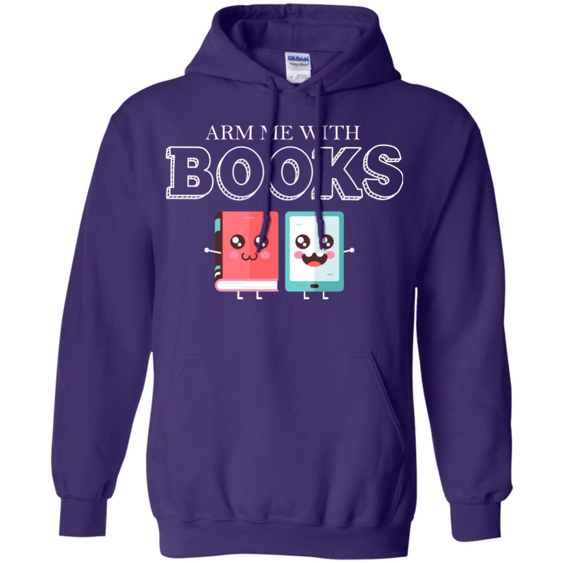 Arm Me With Books Gun Control T-shirt Purple