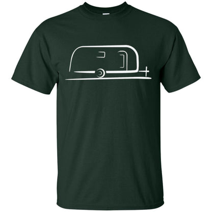 Vintage Airstream Style Streamlined Trailer T-shirt Forest