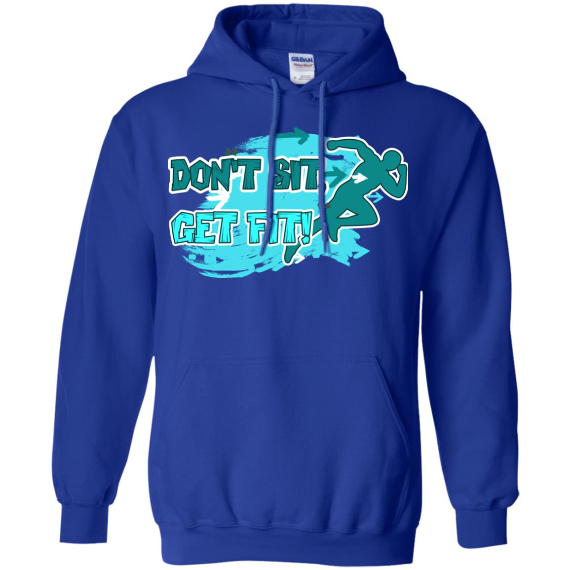Dont Sit Get Fit Runner Shirt Royal