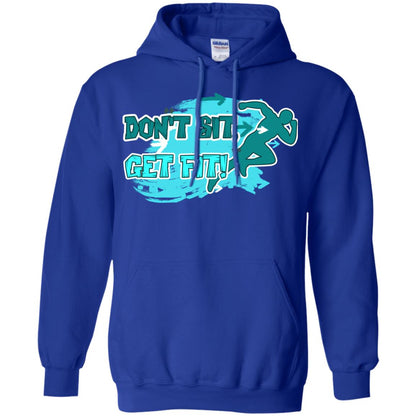 Dont Sit Get Fit Runner Shirt Royal