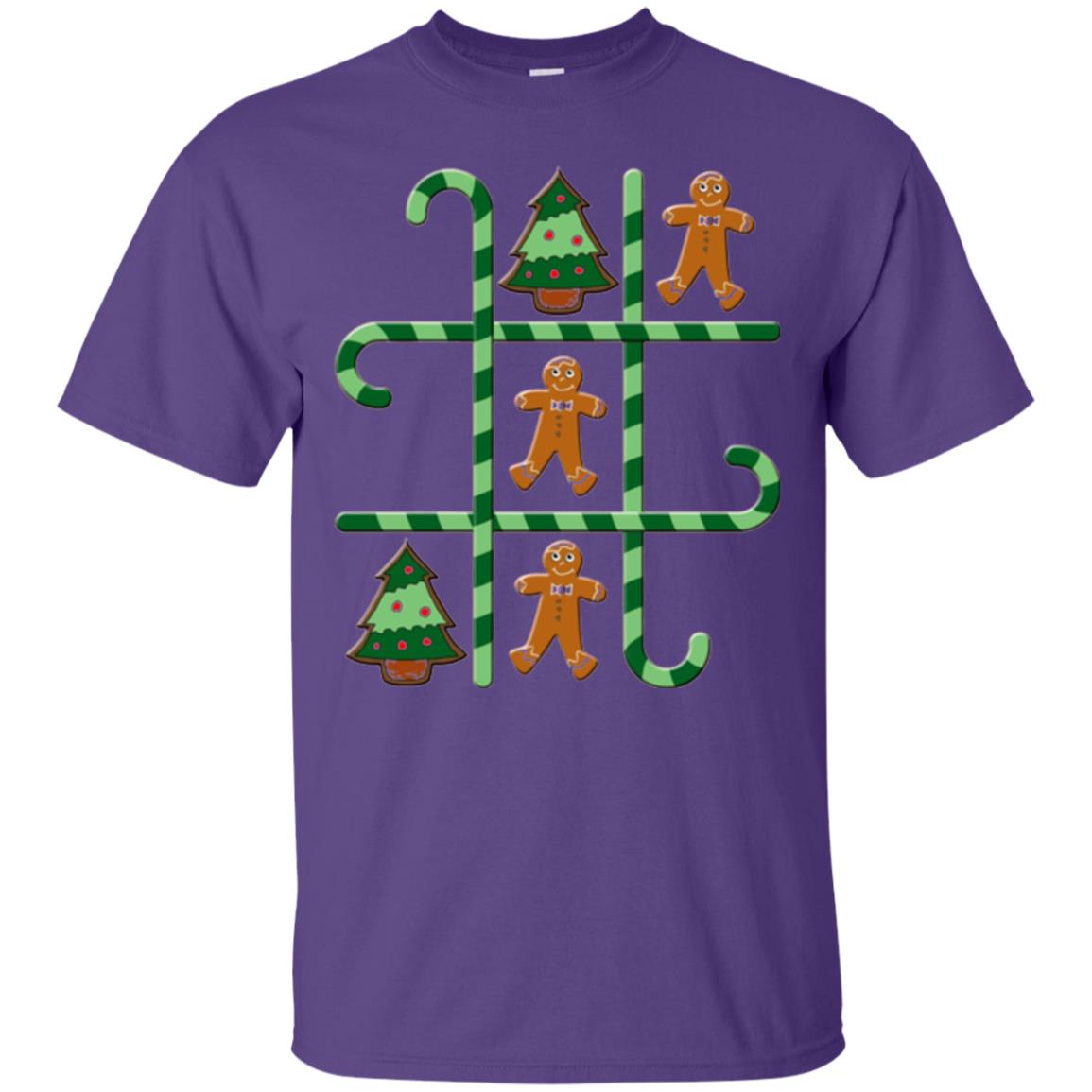 Christmas T-shirt Tic Tac Toe Board Game Purple