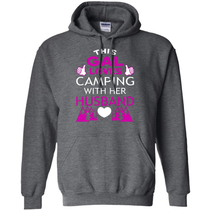 This Gal Loves Camping With Her Husband Wife Shirt Dark Heather