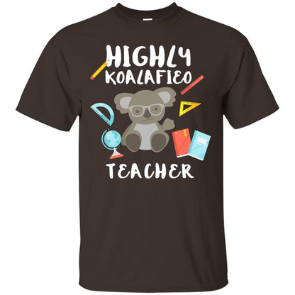 Highly Qualified Punny Teacher T-shirt Dark Chocolate