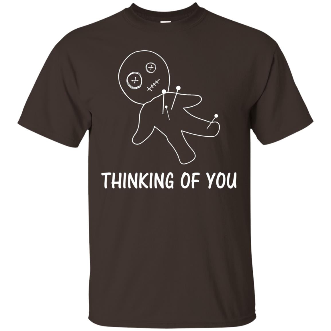 Thinking Of You Voodoo Doll T-shirt Dark Chocolate