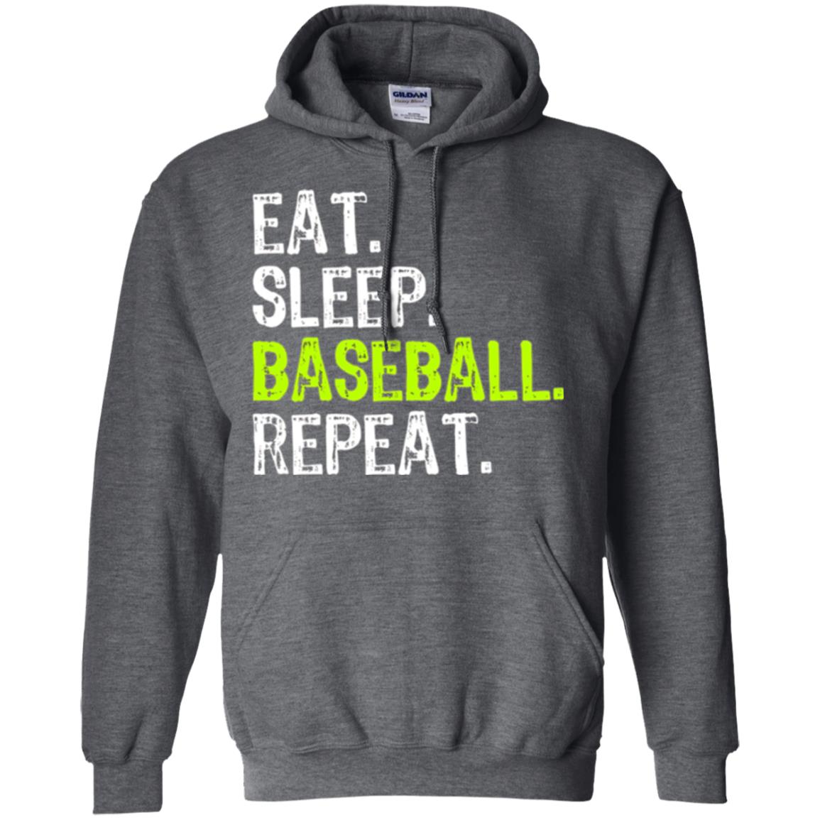 Baseball T-shirt Eat Sleep Baseball Repeat Dark Heather