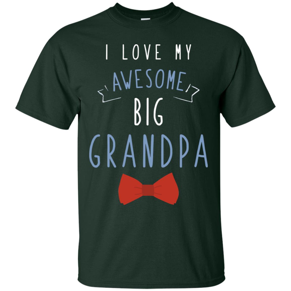 I Love My Awesome Big Grandpa Grandkid Grandson Granddaughter Shirt Forest