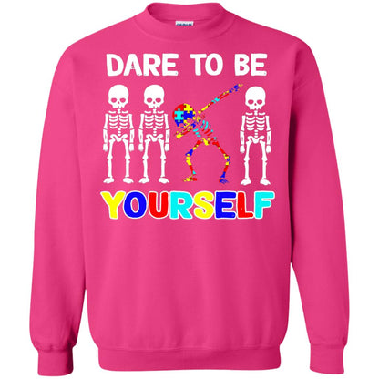 Dare To Be Yourself Autism Awareness Shirt Heliconia