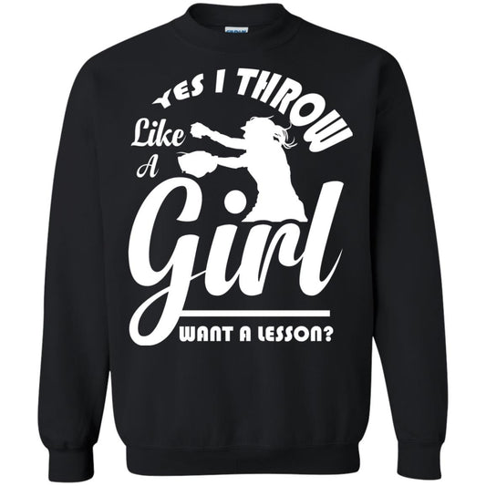 Softball Lover T-shirt Yes I Throw Like A Girl Want A Lesson Black