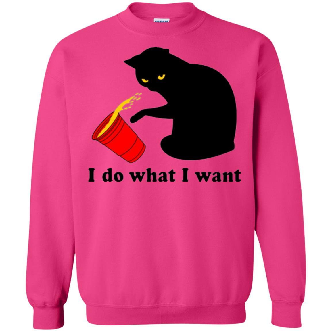 Cat Lover T-shirt I Do What I Want Heliconia