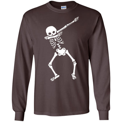 Dabbing Skeleton T Shirt Dark Chocolate