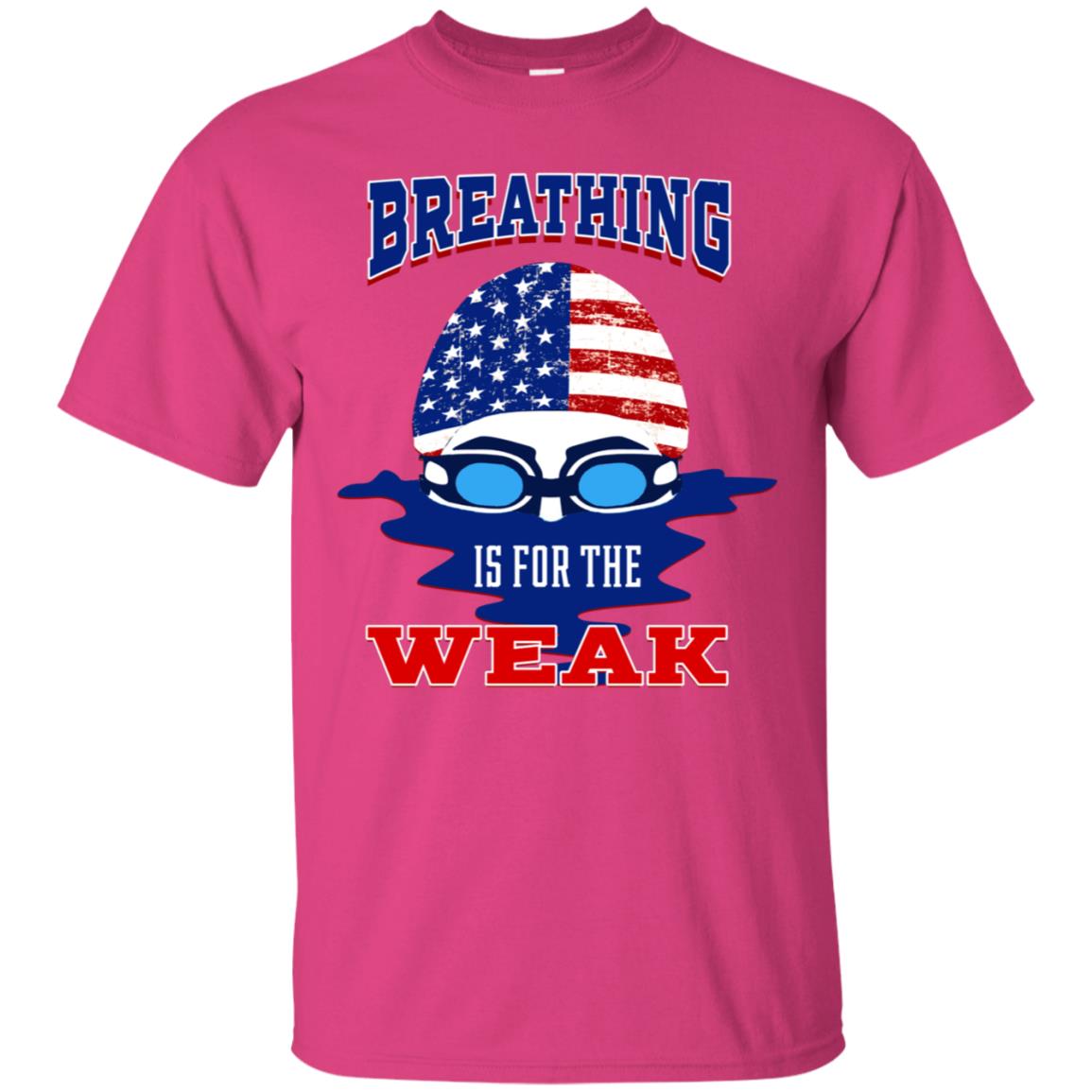 Breathing Is For The Weak Swimmer Gift Shirt Heliconia